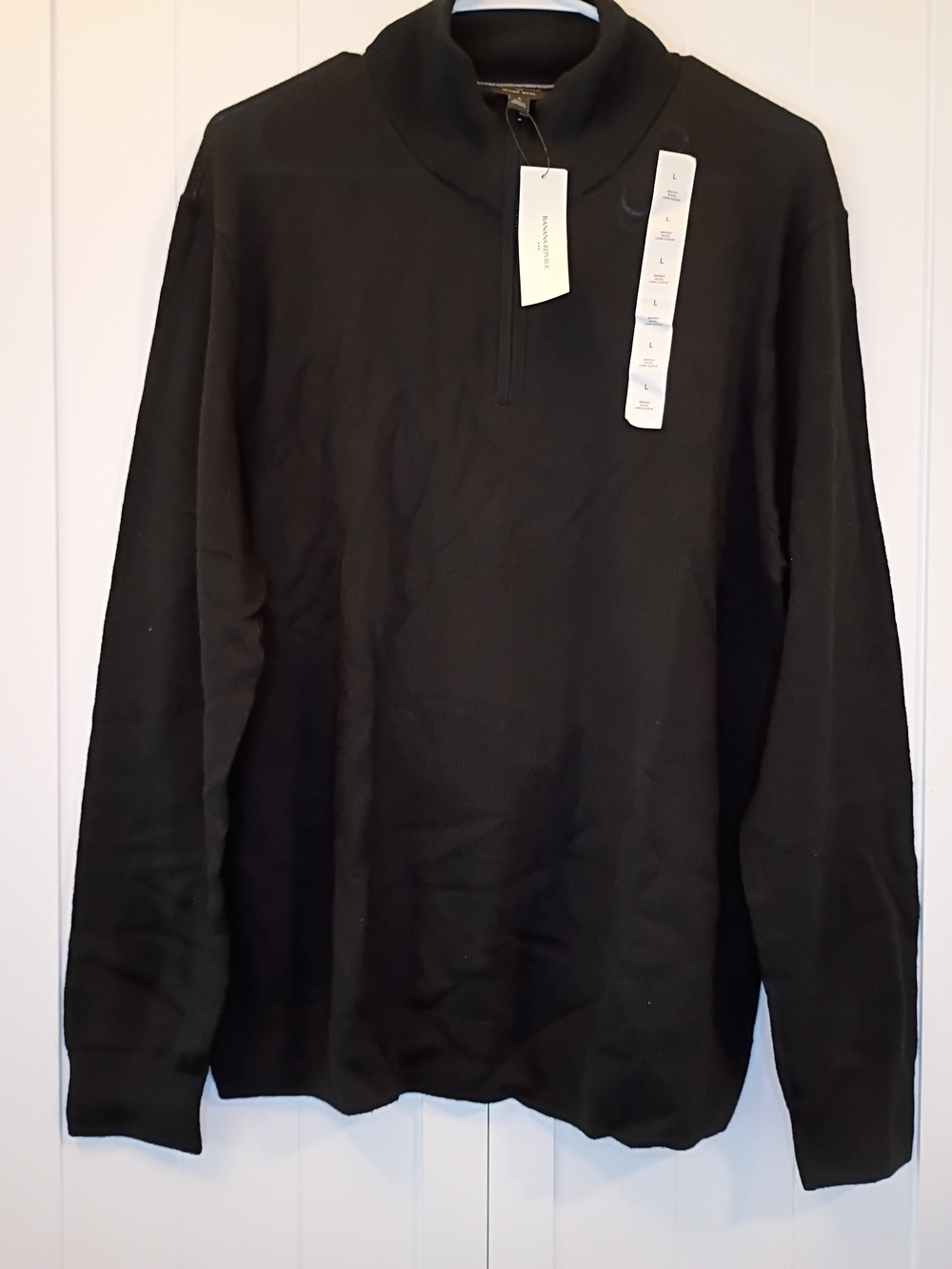 Banana Republic Women's Black Quarter-Zip Pullover Sweatshirt